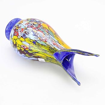 希少【ムラーノ】ガラス 花瓶　ミルフィオリ イタリア製 ヴィンテージ 希少【ムラーノ】ガラス 花瓶 ミルフィオリ イタリア製